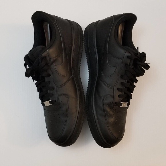 black leather nike air force
